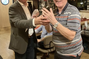 Ook voor Leo de Kraker, tweede in de 9 holes Q en F 2024 is er wat druivensap